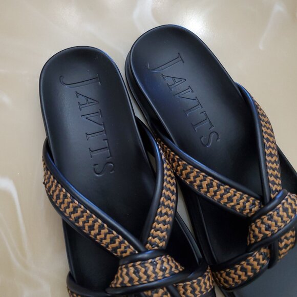 Eric Javits Notti Straw Braid Knot Sandals Size 8.5 - Picture 7 of 11